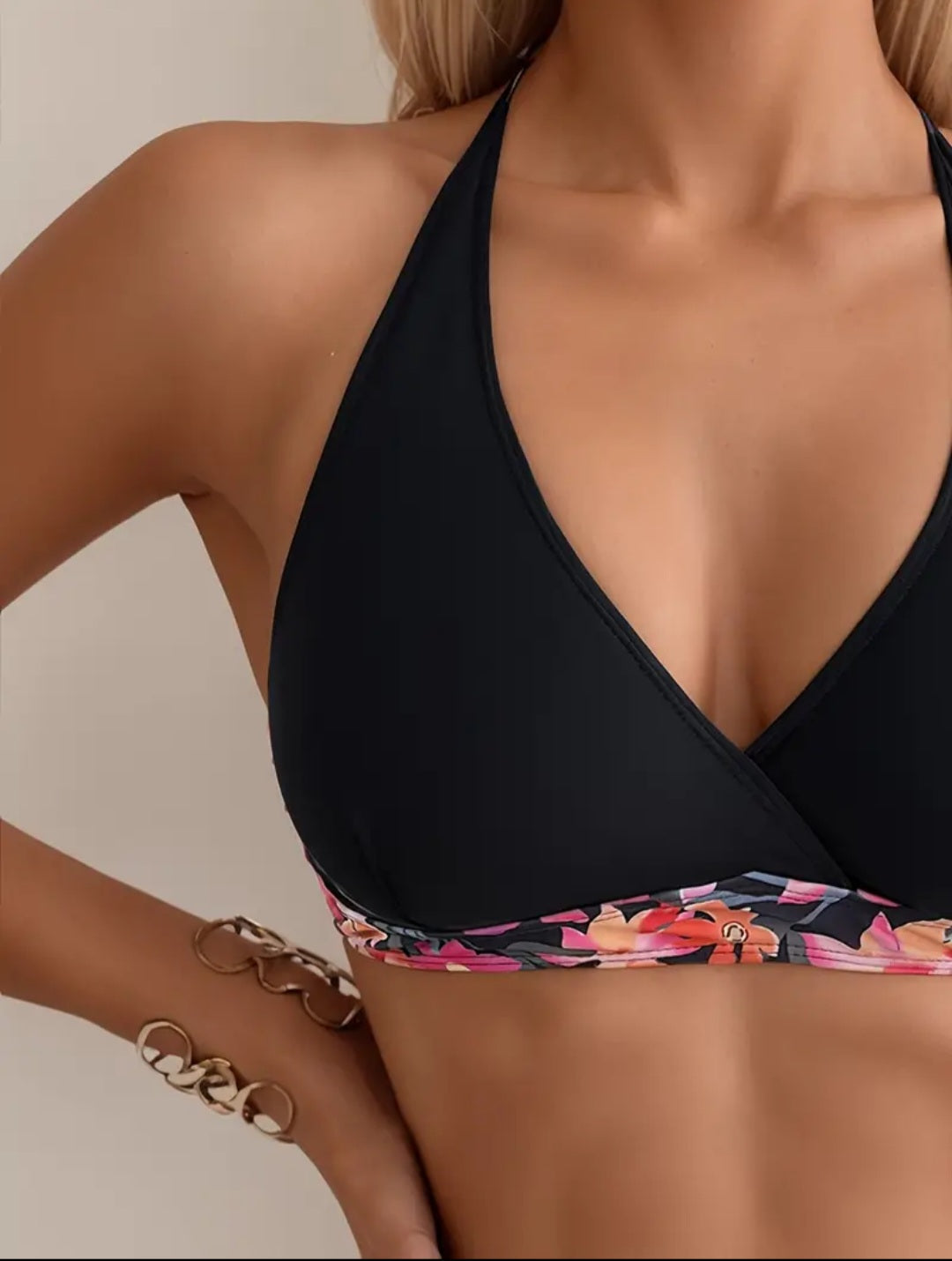 Maillot de bain fleuri 2 pièces PARADIS ROSE