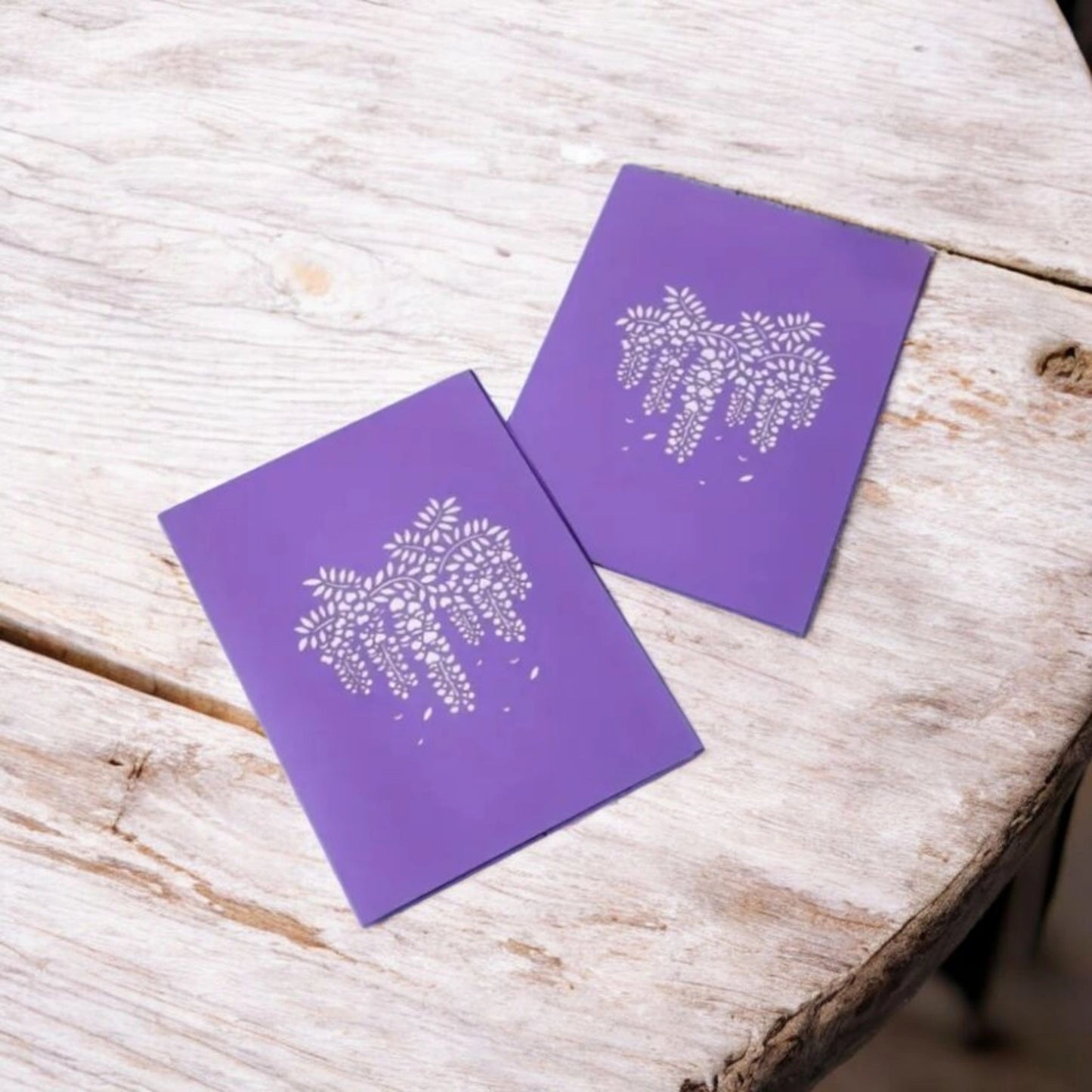 Carte fleurs de Glycine en 3D