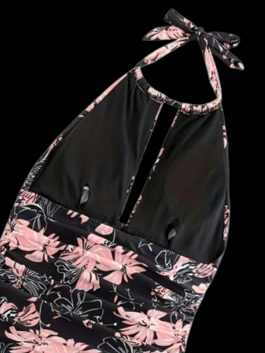 Maillot de bain fleuri 1 pièce PINK LADY