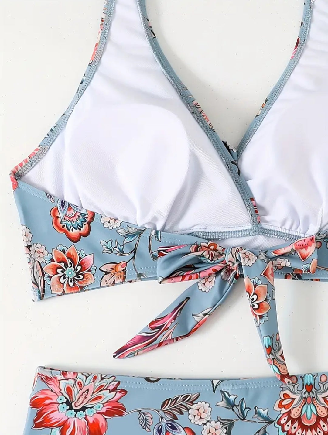 Maillot de bain fleuri PARADIS BLEU