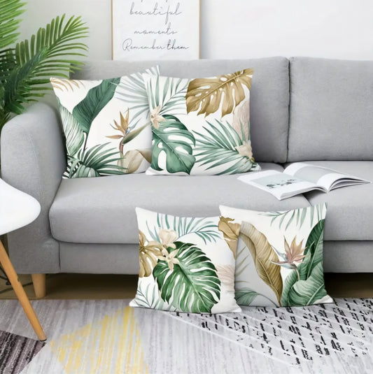 HOUSSES DE COUSSINS MONSTERA 45x45 CM • 4 PIÈCES