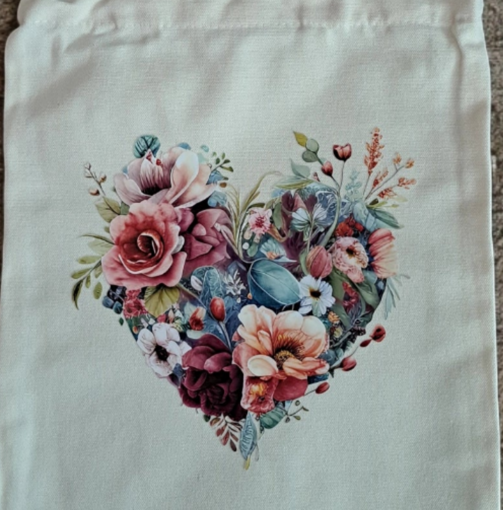 TOTE BAG CŒUR FLEURI