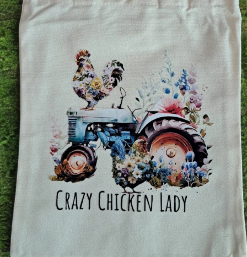 TOTE BAG TRACTEUR FLEURI