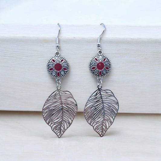 BOUCLES D'OREILLES FEUILLES DIANE