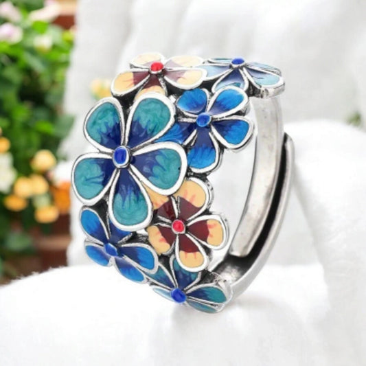 BAGUE FLEURS ET COULEURS DELPHINE