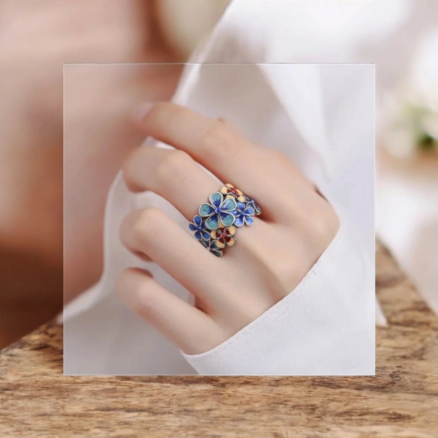 BAGUE FLEURS ET COULEURS DELPHINE