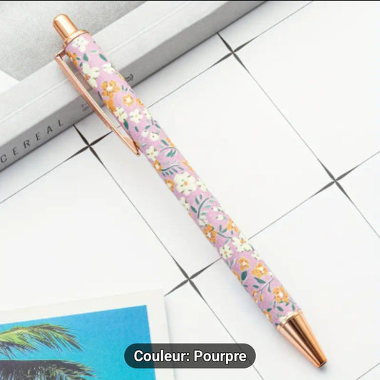 STYLO POURPRE FLEURI