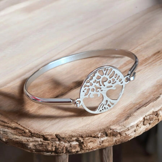 Bracelet arbre de vie argenté
