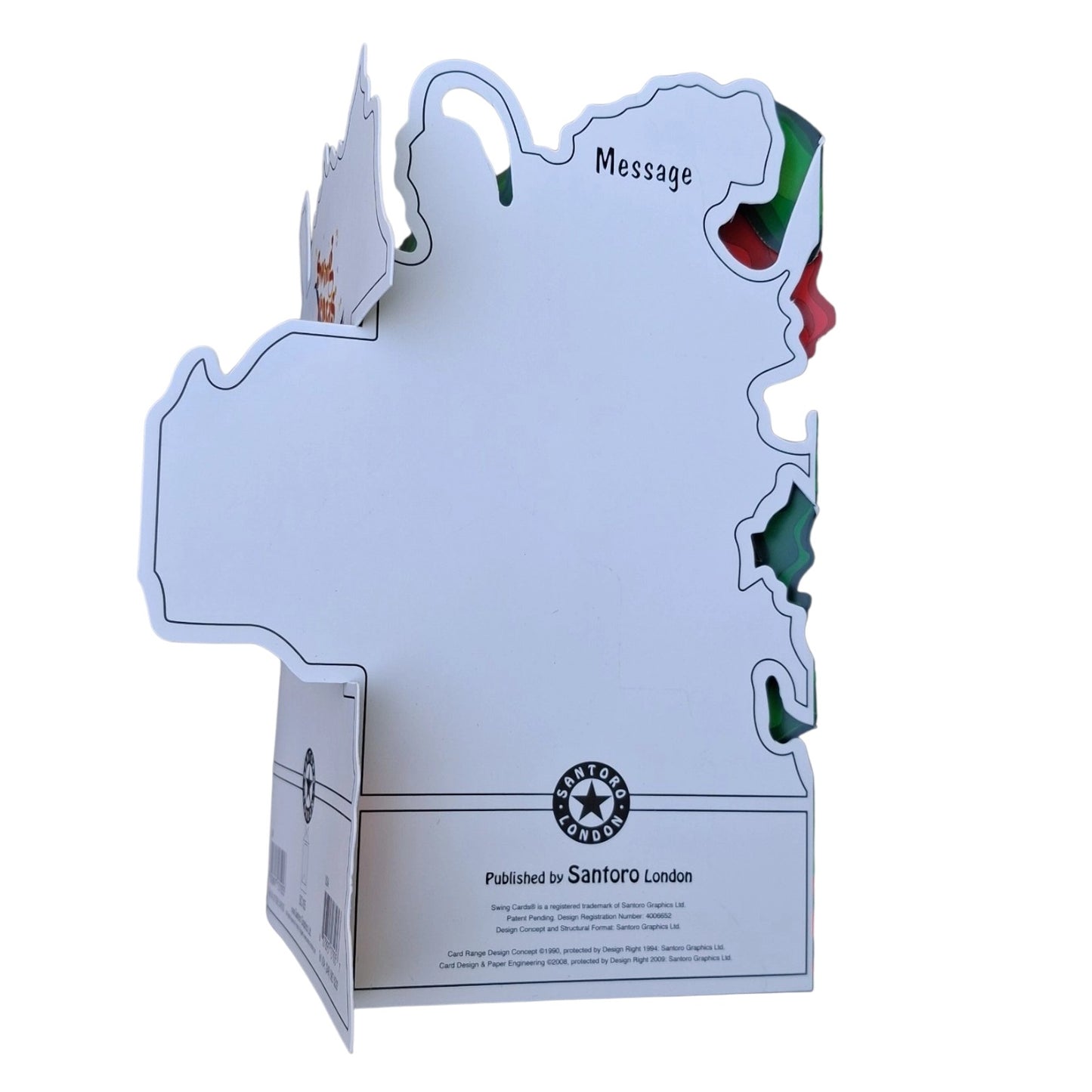 Verso de la carte bouquet de coquelicots en 3D