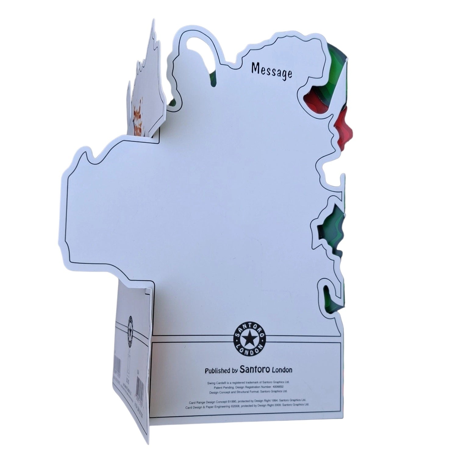 Verso de la carte bouquet de coquelicots en 3D