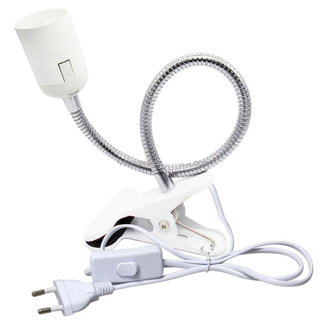lampe de croissance à pince blanche
