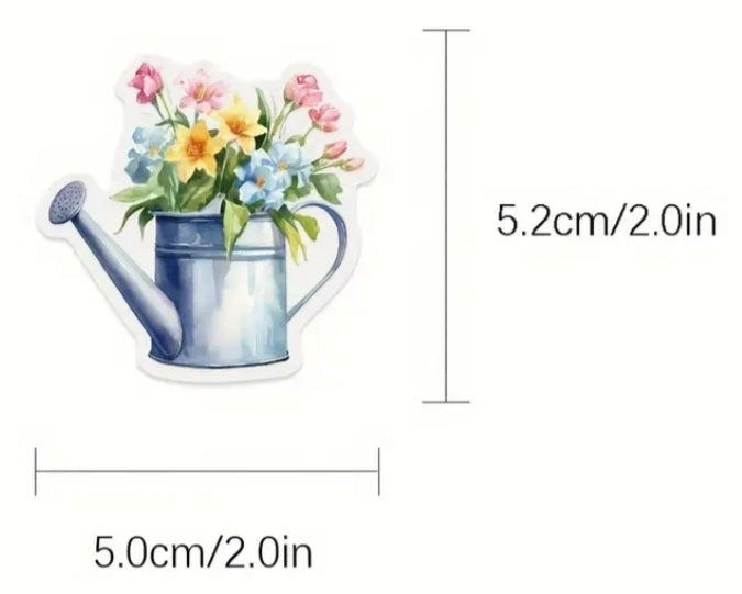 50 stickers FLEURS et JARDIN