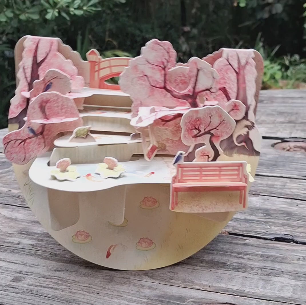 vidéo de notre carte de voeux en 3D d'un jardin japonais