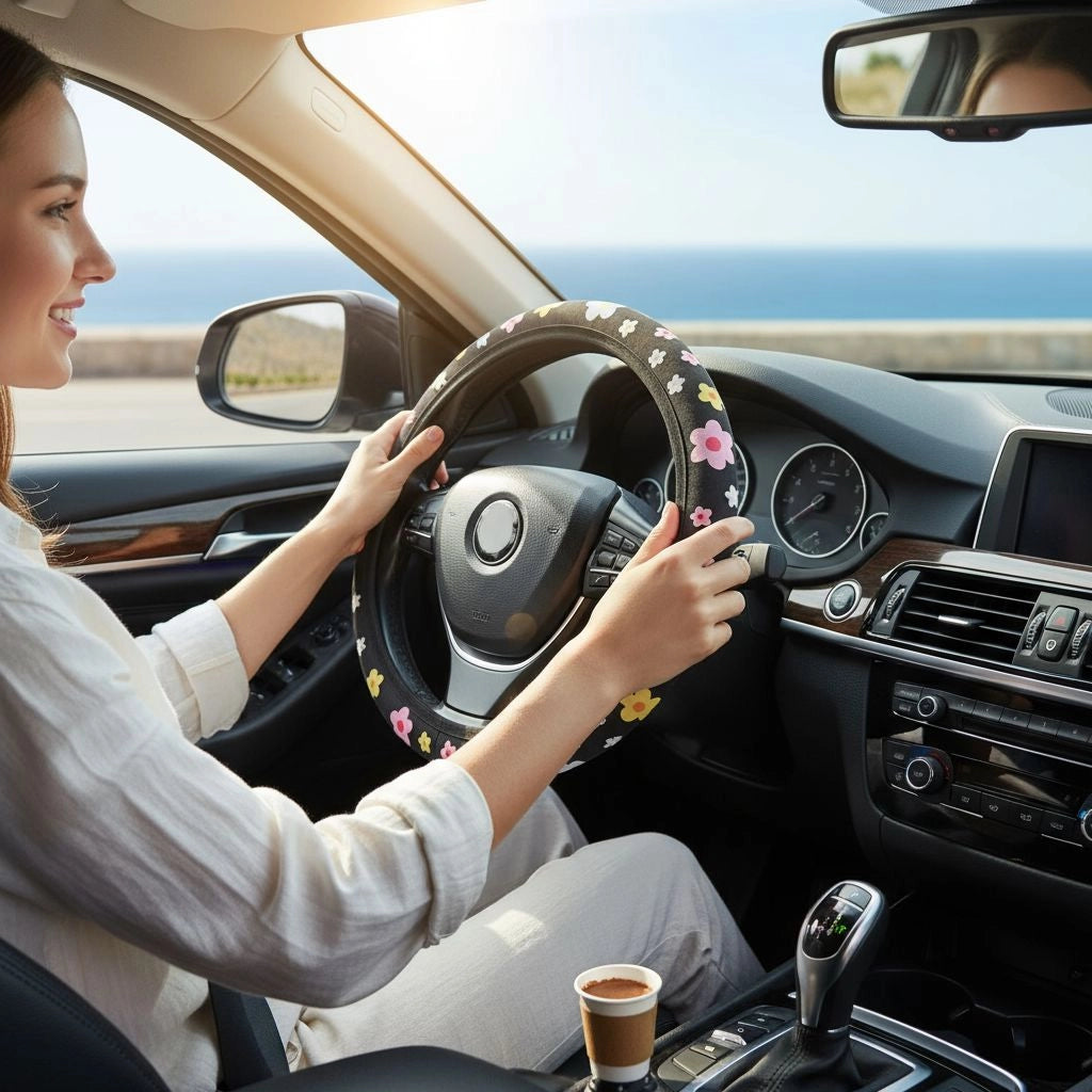 Housse de volant FLEURS