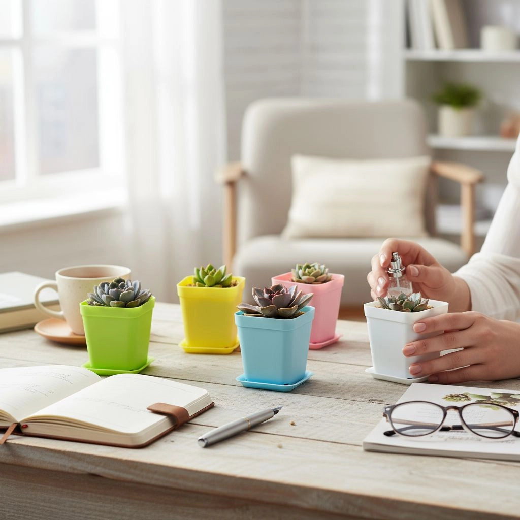 Lot de 6 petits pots pour succulentes