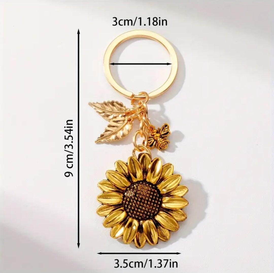 Porte-clés Tournesol doré
