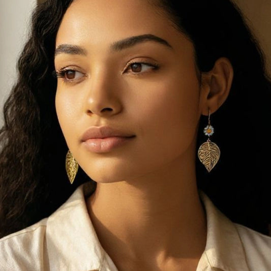 BOUCLES D'OREILLES FEUILLES JOSY