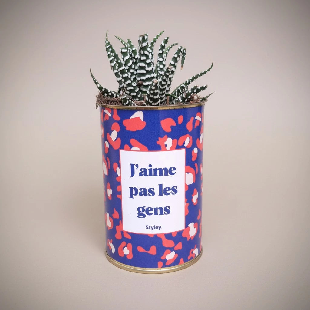 Plante en pot "J'aime pas les gens"