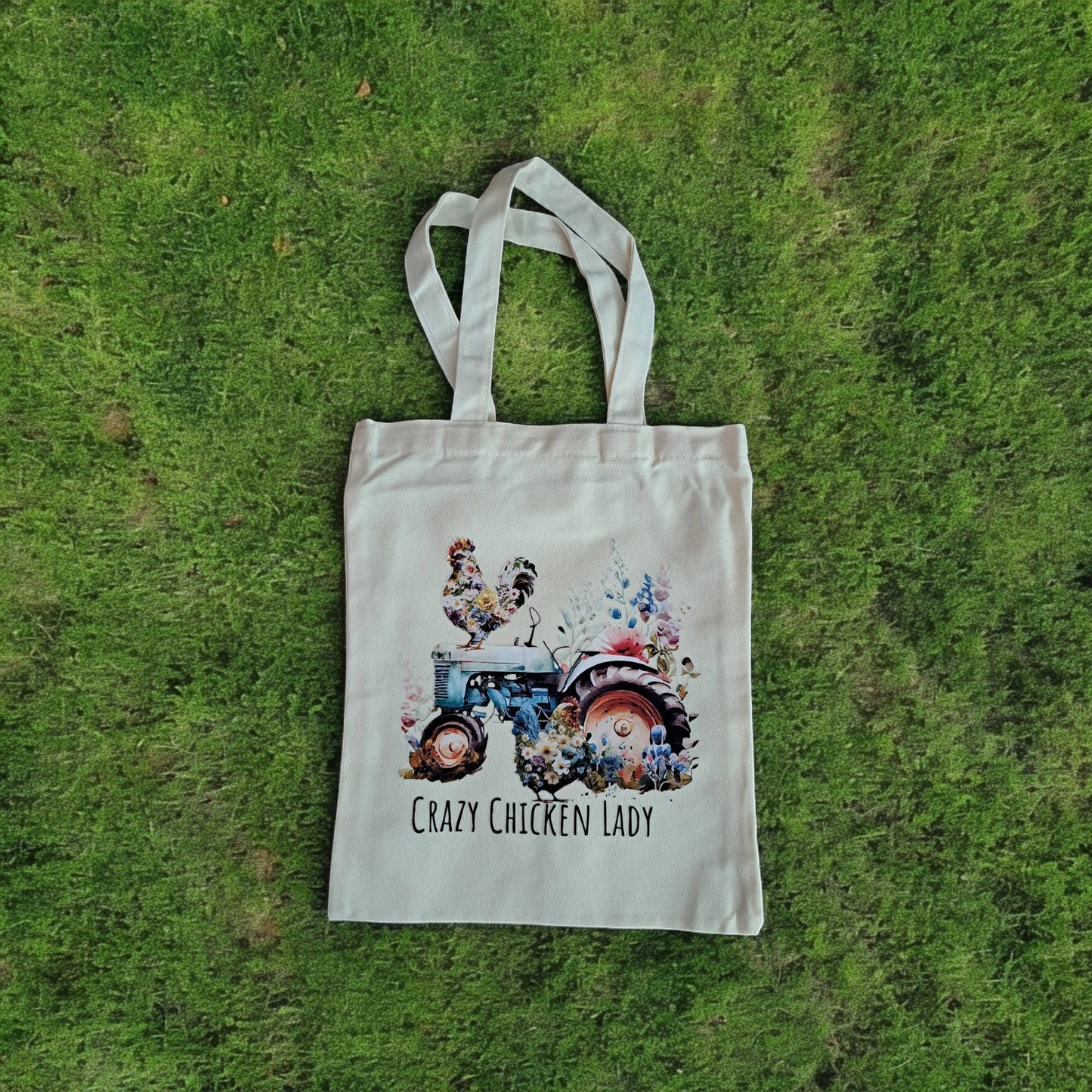 TOTE BAG TRACTEUR FLEURI